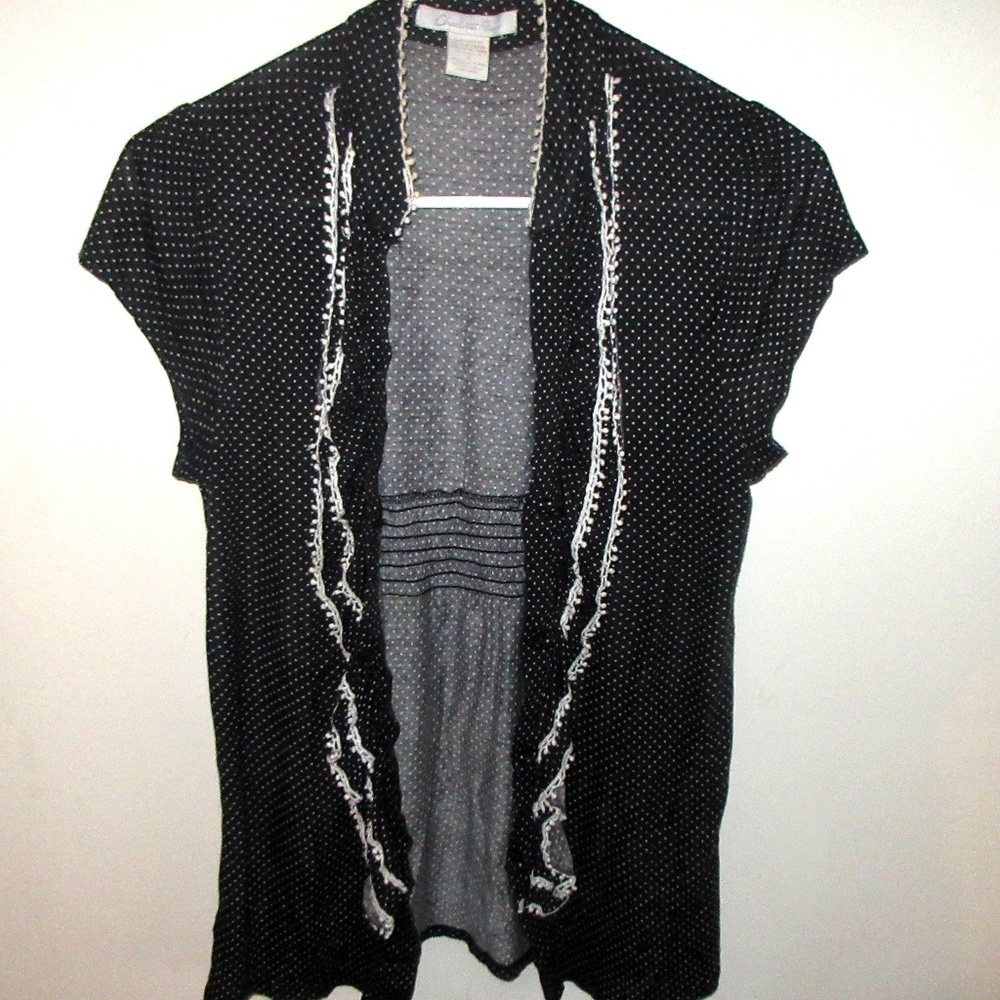 Charlotte Russe Ruffle Button Up Blouse Small - Picture 2 of 4